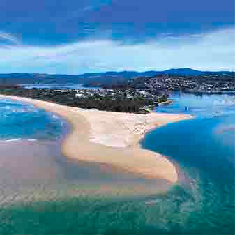 Coaster Set - Merimbula Lake  & Fishpen- Identical Set of Four - SQUARE