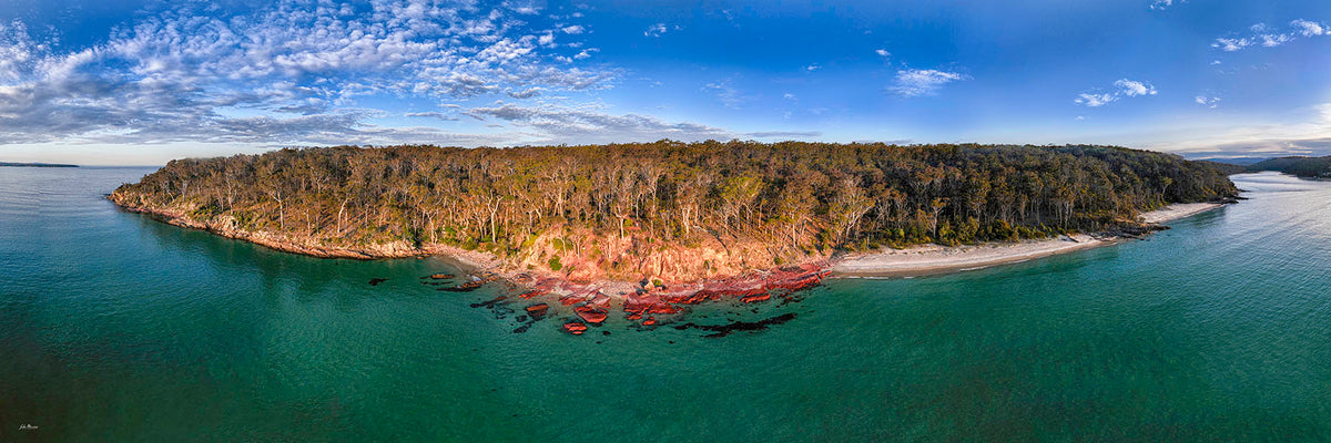 Barmouth Beach Pambula Pano 3 to 1 format
