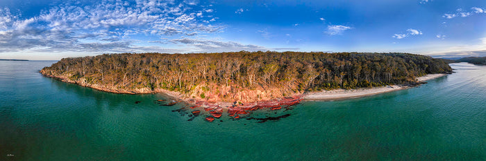 Barmouth Beach Pambula Pano 3 to 1 format