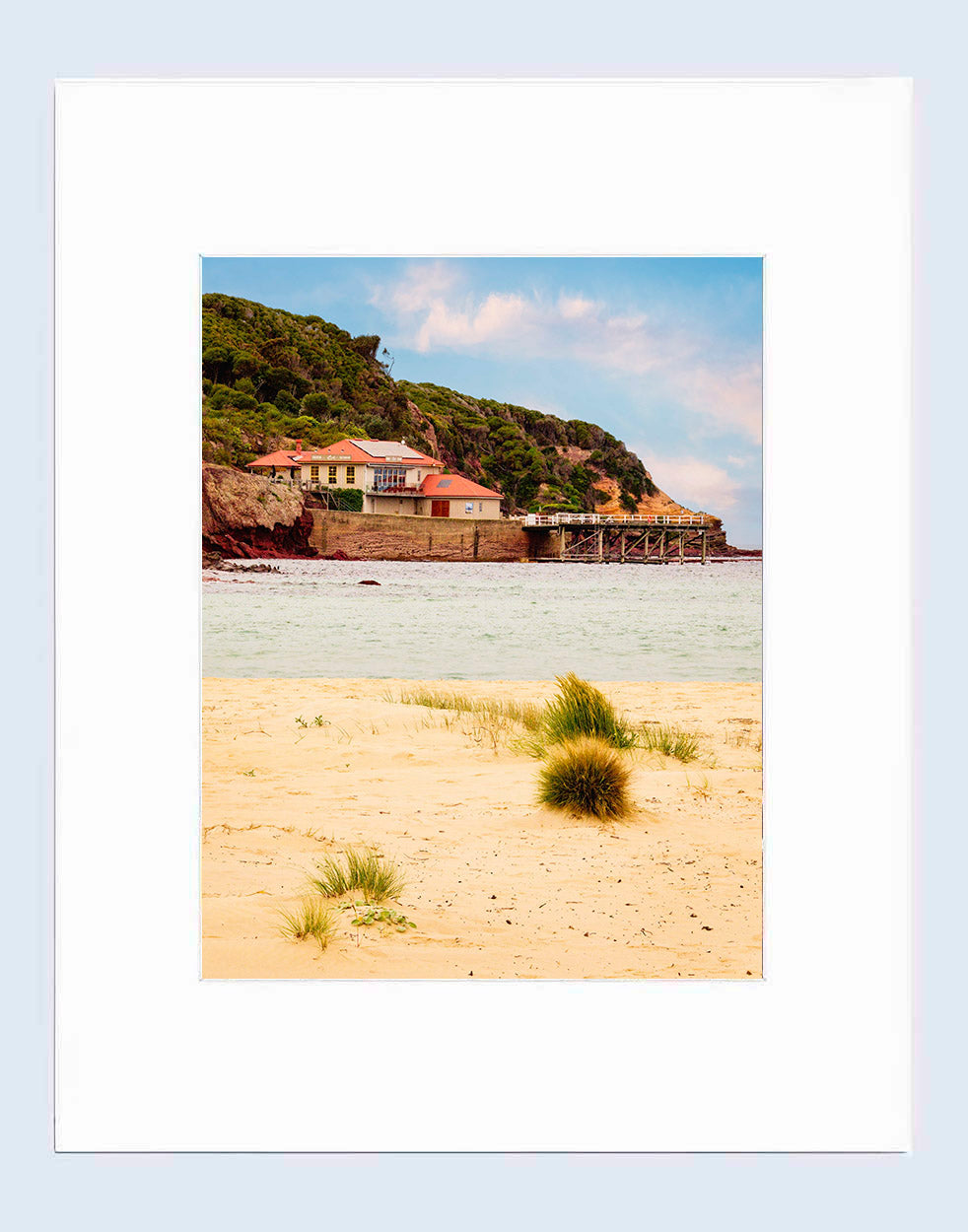 Mat Prints 16 x 20 inches - Merimbula Wharf from Main Beach Colour
