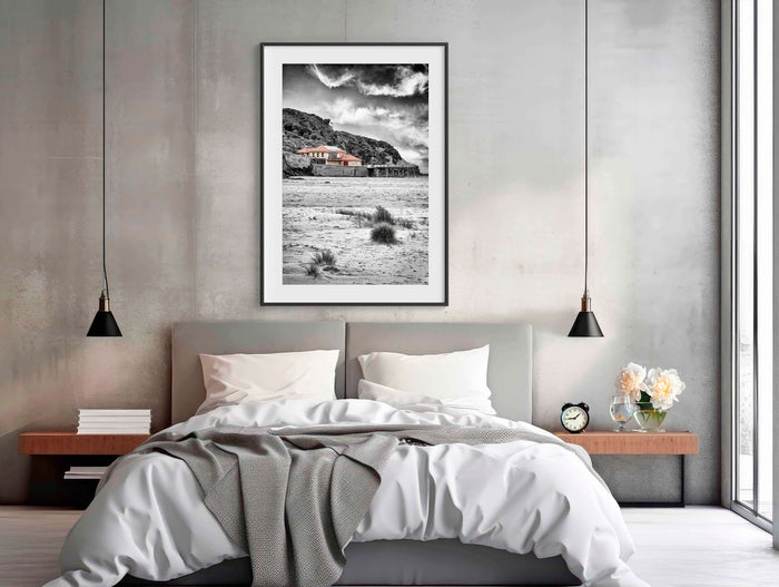 Merimbula Wharf from Main Beach (B&W WITH A SPLASH OF COLOUR)