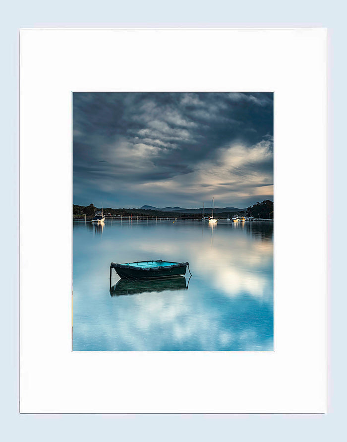 Mat Prints 16 x 20 inches -Little Boat - Merimbula Lake