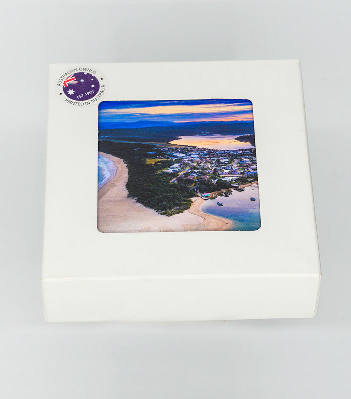 Coaster Set - Fishpen - Identical Set of Four - SQUARE