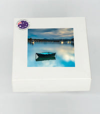 Coaster Set - Little Boat, Merimbula - Identical Set of Four - SQUARE