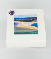 Coaster Set - Merimbula Lake  & Fishpen- Identical Set of Four - SQUARE