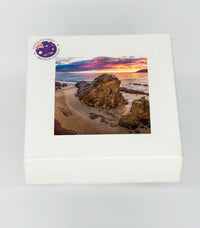 Coaster Set - PAMBULA BEACH SUNRISE - Identical Set of Four - SQUARE