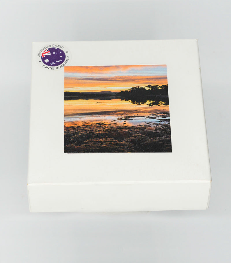 Coaster Set - Top Lake, Merimbula - Identical Set of Four - SQUARE