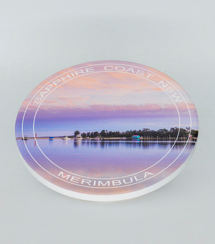 Single Coaster - Mitchies Boat Shed - ROUND - TEXT