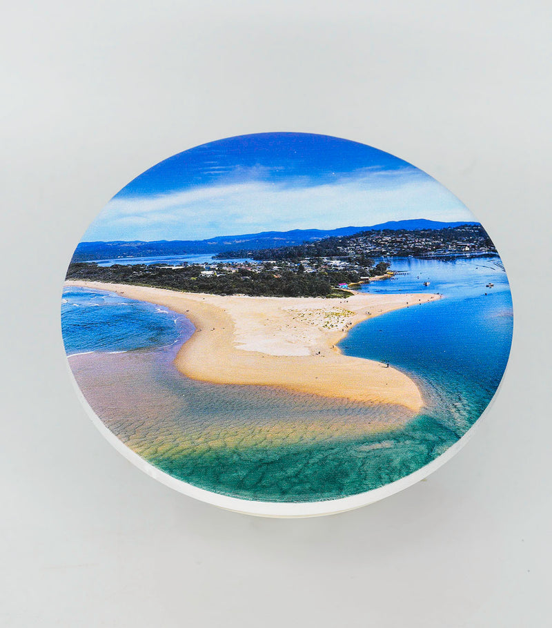Coaster Set - Merimbula Lake  & Fishpen- Identical Set of Four - ROUND
