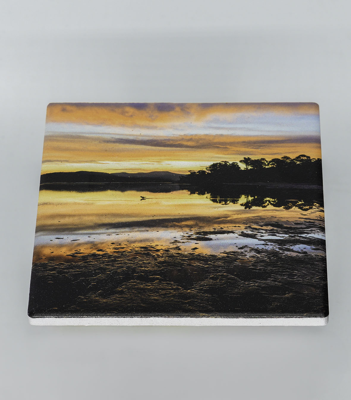 Coaster Set - Top Lake, Merimbula - Identical Set of Four - SQUARE
